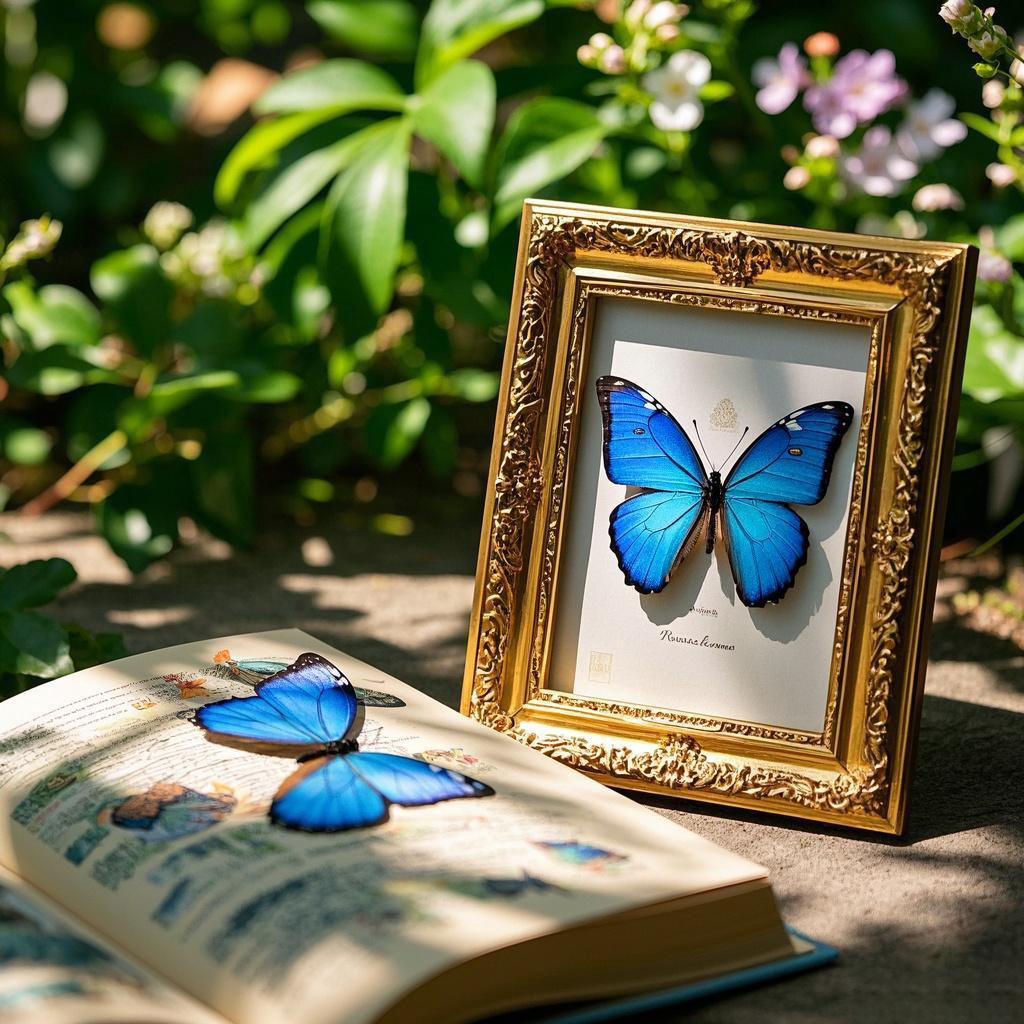 The Majestic Blue Butterfly Framed: A Symbol of Beauty and Elegance